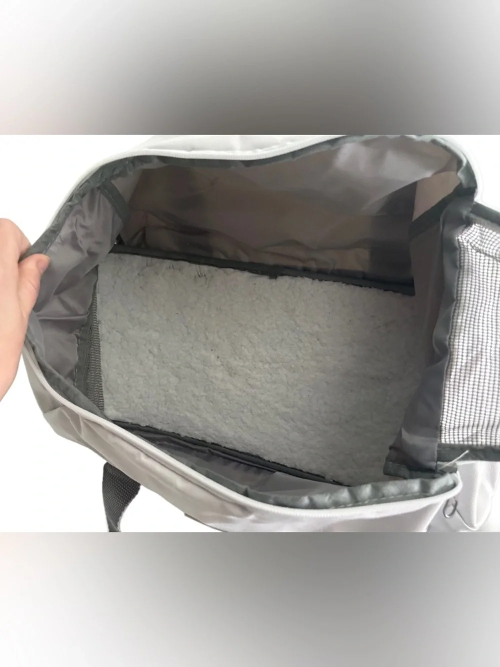 Love You Pet Gray & White Small Pet Carrier Tote